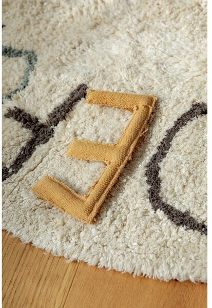 Kremowy bawełniany dziecięcy dywan do zabawy ø120 cm ABC Color and Letters – Lorena Canals