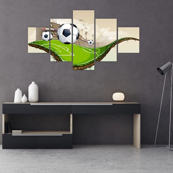 Obraz - Boisko do piłki nożnej (125x70 cm)