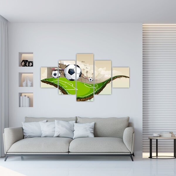 Obraz - Boisko do piłki nożnej (125x70 cm)