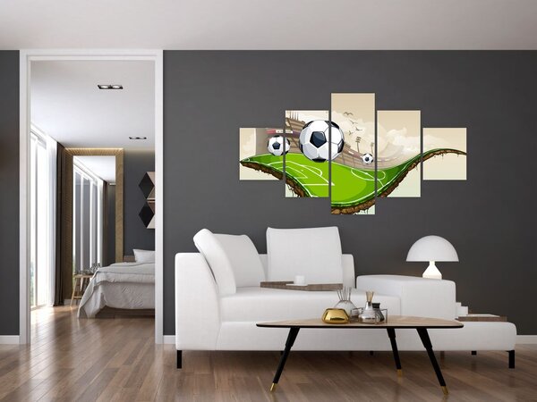 Obraz - Boisko do piłki nożnej (125x70 cm)