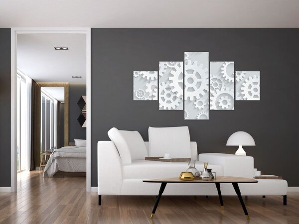 Obraz - Koła zębate (125x70 cm)