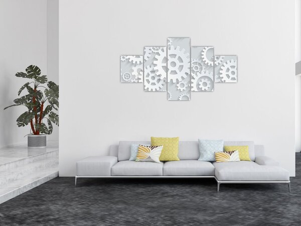Obraz - Koła zębate (125x70 cm)