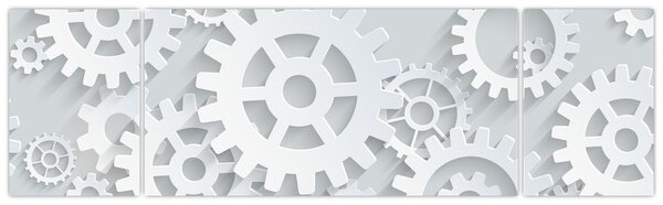 Obraz - Koła zębate (170x50 cm)