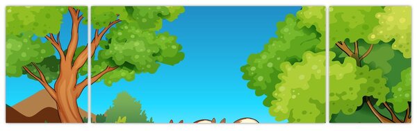 Obraz - Wesołe wiewiórki (170x50 cm)