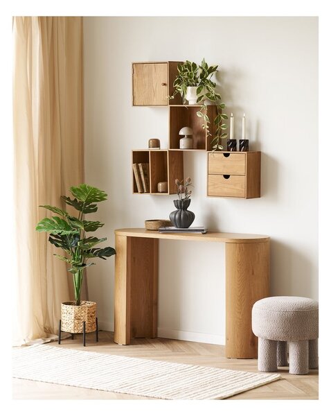 Wielopoziomowa półka z litego drewna dębowego w naturalnym kolorze 18 cm Townsville – House Nordic