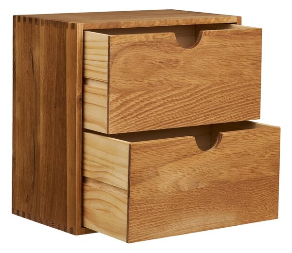 Wielopoziomowa półka z litego drewna dębowego w naturalnym kolorze 18 cm Townsville – House Nordic