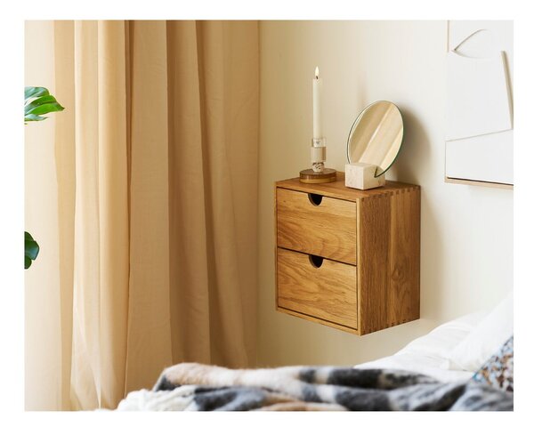 Wielopoziomowa półka z litego drewna dębowego w naturalnym kolorze 18 cm Townsville – House Nordic