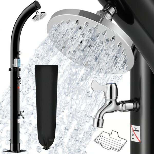Prysznic solarny BOW, 20l, czarny Monzana