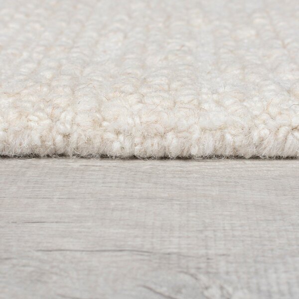 Wełniany dywan tkany ręcznie w kolorze kości słoniowej 160x230 cm Harris Boucle – Flair Rugs