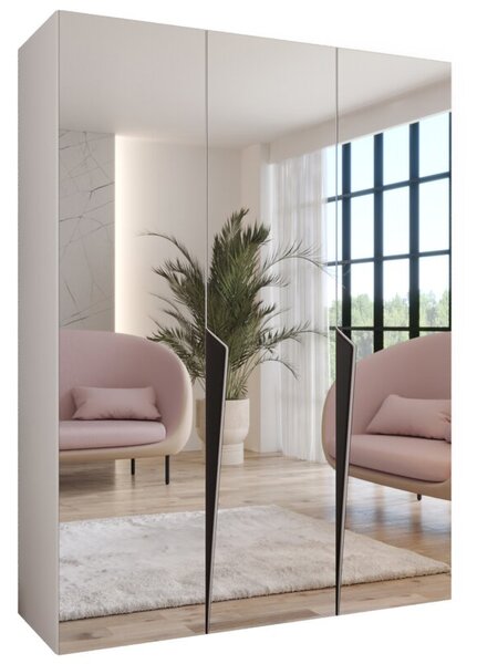 Szafa uchylna otwierana Piano 1 150 wys. 202 cm biaÅy + u. czarny
