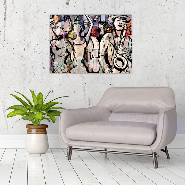 Obraz - Jazzowa noc (70x50 cm)
