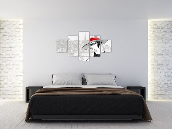 Obraz - Dama w mieście (125x70 cm)