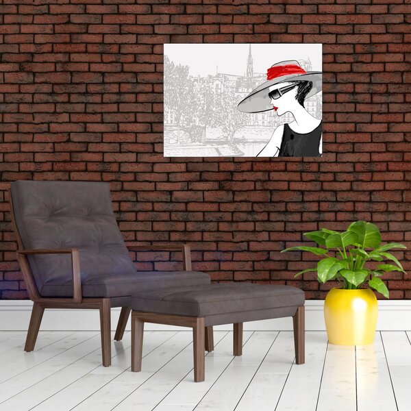 Obraz - Dama w mieście (70x50 cm)