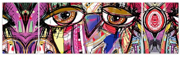 Obraz - Street art - sowa (170x50 cm)