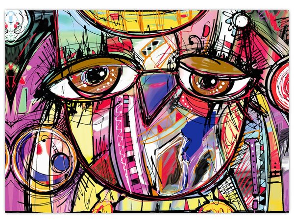 Obraz - Street art - sowa (70x50 cm)