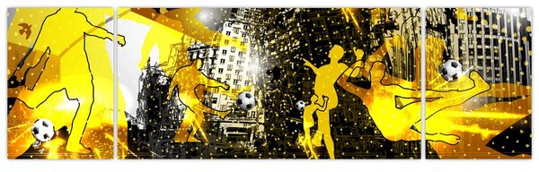 Obraz - Piłka nożna w wielkim mieście (170x50 cm)
