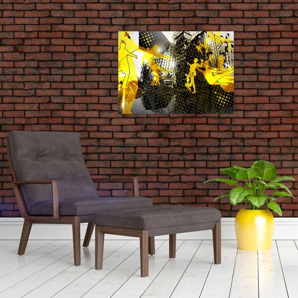 Obraz - Piłka nożna w wielkim mieście (70x50 cm)