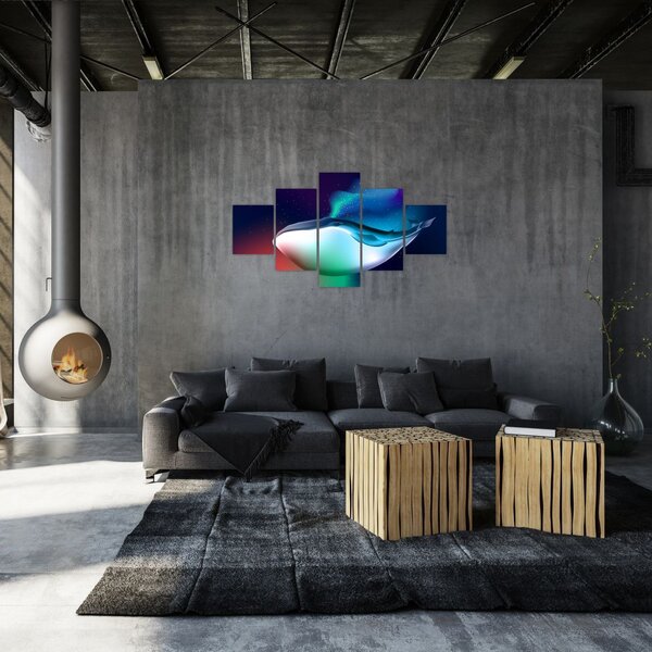Obraz - Kosmiczny wieloryb (125x70 cm)