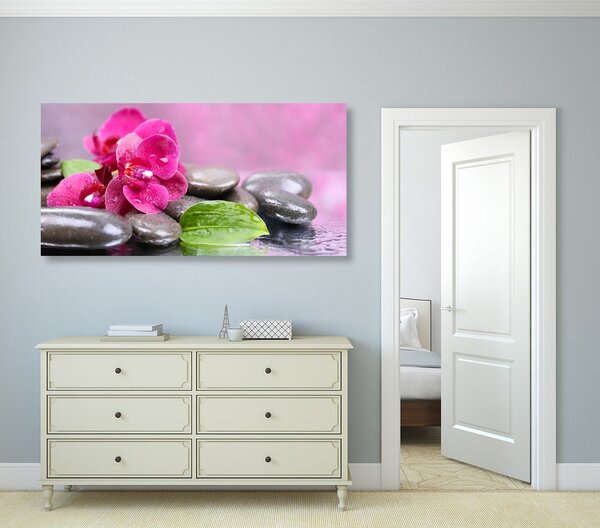 Obraz orchidea z nutą relaksu
