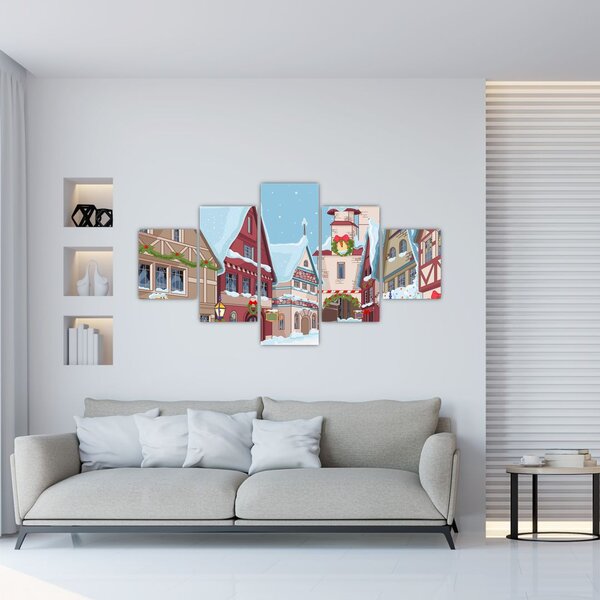 Obraz - Zimowa aleja (125x70 cm)