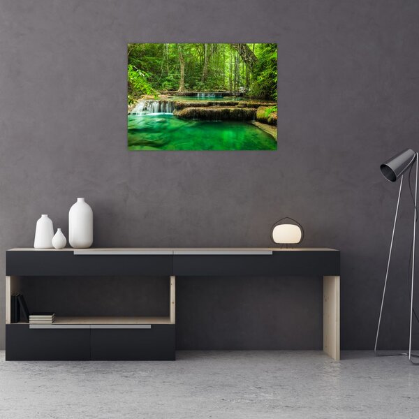Obraz - Wodospad Erawan w Kanchanaburi, Tajlandia (70x50 cm)