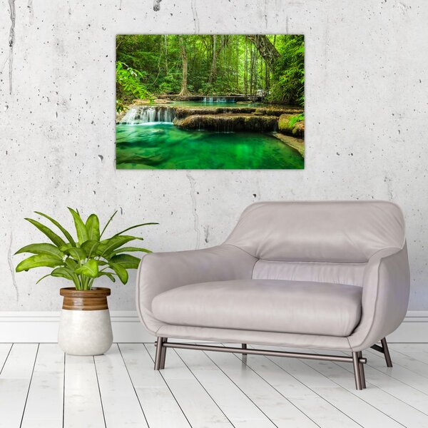 Obraz - Wodospad Erawan w Kanchanaburi, Tajlandia (70x50 cm)
