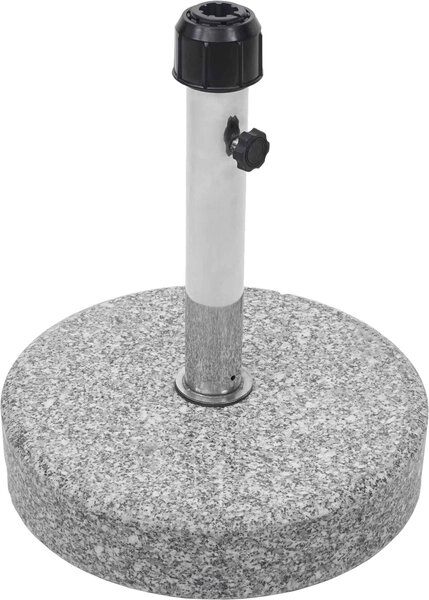 Stojak na parasol HWC-F92, stojak na parasol, granit ~ 24kg okrągły szary