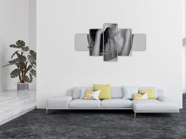 Obraz - Siedząca kobieta (125x70 cm)