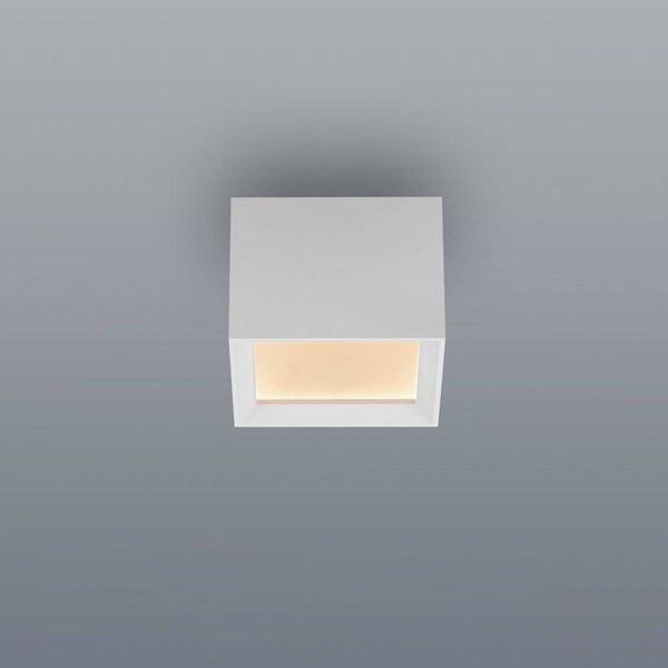 PURE Lampa sufitowa Manhatten, możliwość ściemniania, biały / opal, przedpokój, aluminium, nowoczesny