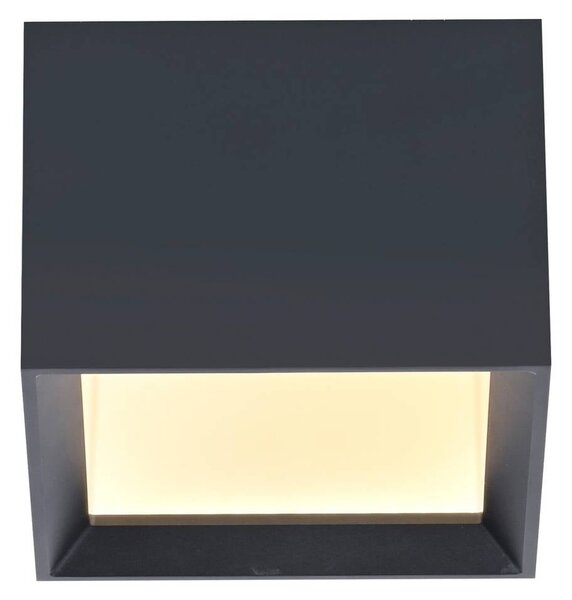 PURE Lampa sufitowa Manhatten, możliwość ściemniania, aluminiowy / szary / cynkowy, przedpokój, aluminium, nowoczesny