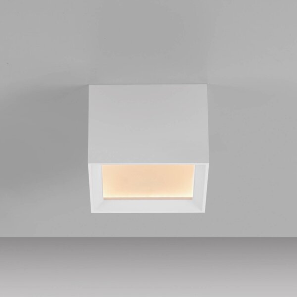 PURE Lampa sufitowa Manhatten, możliwość ściemniania, biały / opal, przedpokój, aluminium, nowoczesny