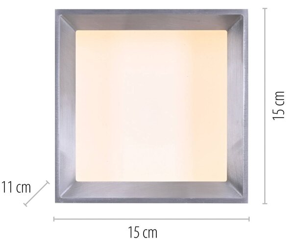 PURE Lampa sufitowa Manhatten, możliwość ściemniania, aluminiowy / szary / cynkowy, przedpokój, aluminium, nowoczesny
