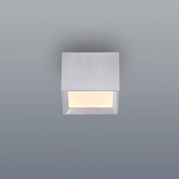 PURE Lampa sufitowa Manhatten, możliwość ściemniania, aluminiowy / szary / cynkowy, przedpokój, aluminium, nowoczesny