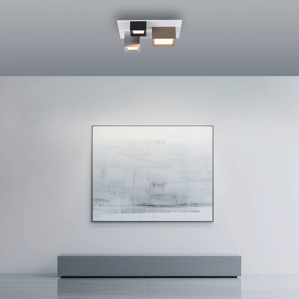 PURE Lampa sufitowa Manhatten, możliwość ściemniania, multikolor, przedpokój, aluminium, nowoczesny