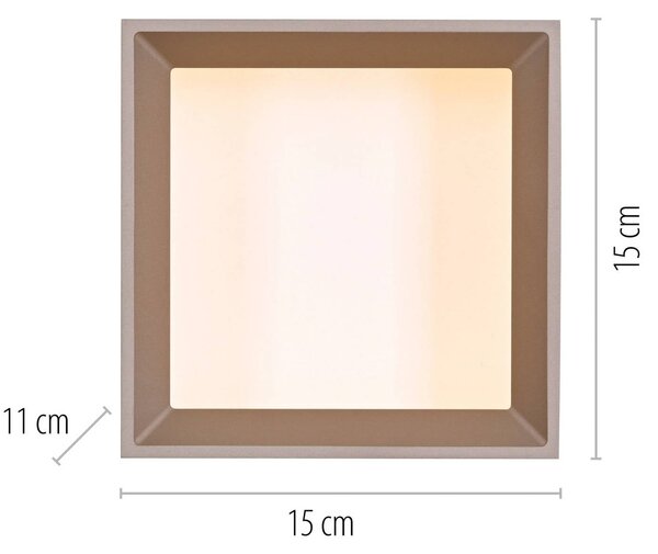 PURE Lampa sufitowa Manhatten, możliwość ściemniania, brązowy / mosiężny, przedpokój, aluminium, nowoczesny
