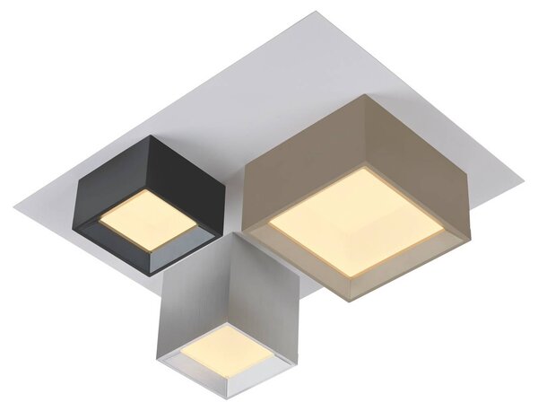 PURE Lampa sufitowa Manhatten, możliwość ściemniania, multikolor, przedpokój, aluminium, nowoczesny