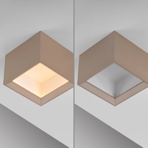 PURE Lampa sufitowa Manhatten, możliwość ściemniania, brązowy / mosiężny, przedpokój, aluminium, nowoczesny