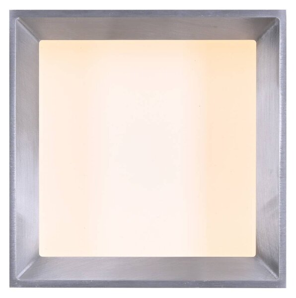 PURE Lampa sufitowa Manhatten, możliwość ściemniania, aluminiowy / szary / cynkowy, przedpokój, aluminium, nowoczesny
