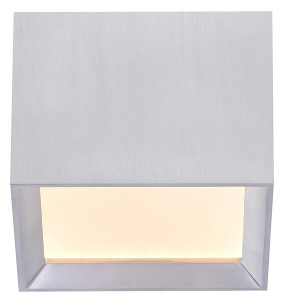 PURE Lampa sufitowa Manhatten, możliwość ściemniania, aluminiowy / szary / cynkowy, przedpokój, aluminium, nowoczesny