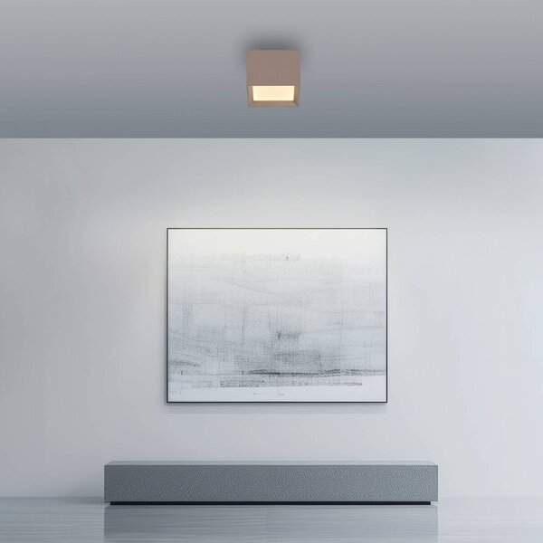PURE Lampa sufitowa Manhatten, możliwość ściemniania, brązowy / mosiężny, przedpokój, aluminium, nowoczesny