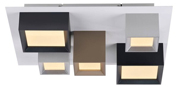 PURE Lampa sufitowa Manhatten, możliwość ściemniania, multikolor, przedpokój, aluminium, nowoczesny