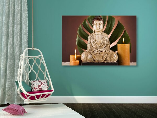 Obraz Budda z relaksującą martwą naturą