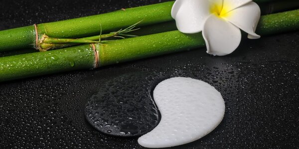 Obraz martwa natura spa z symbolem Yin i Yang