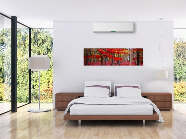 Obraz - Czerwony Las (170x50 cm)