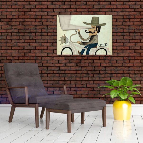 Obraz - Astronom na rowerze (70x50 cm)