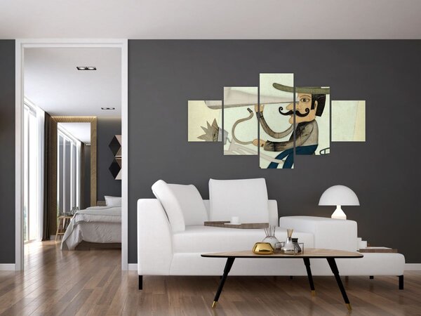 Obraz - Astronom na rowerze (125x70 cm)