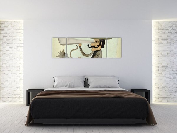 Obraz - Astronom na rowerze (170x50 cm)