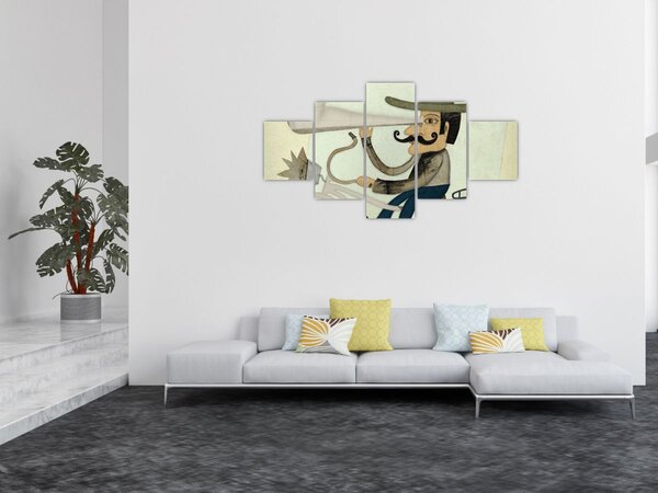 Obraz - Astronom na rowerze (125x70 cm)