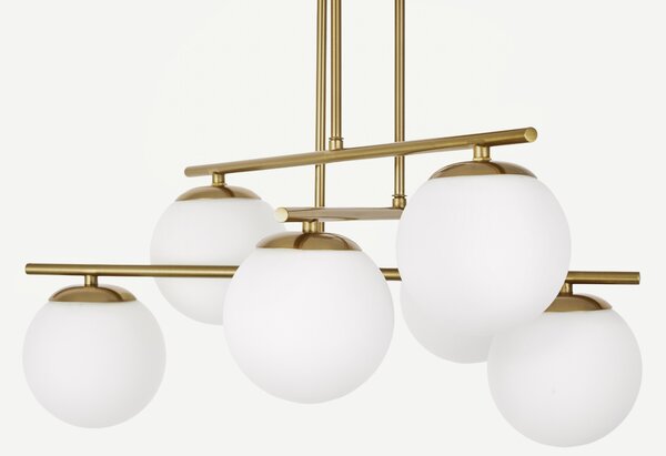 NOWOCZESNA LAMPA SUFITOWA WISZĄCA SZCZOTKOWANE ZŁOTO LEDO W6