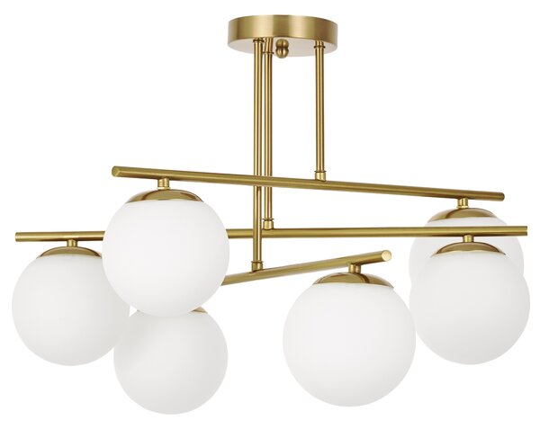 NOWOCZESNA LAMPA SUFITOWA WISZĄCA SZCZOTKOWANE ZŁOTO LEDO W6